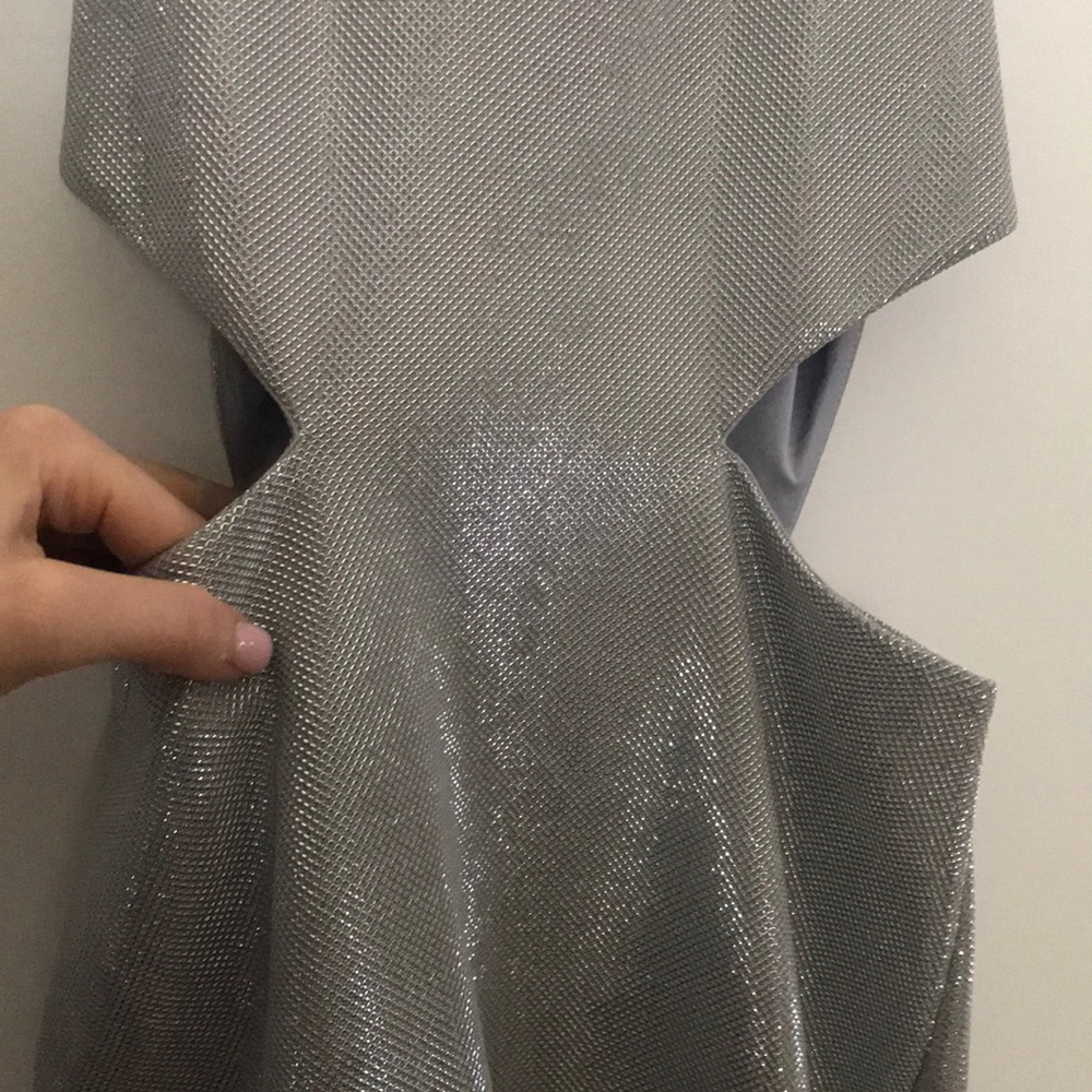 Express silver shimmer mini dress - Picture 5 of 6